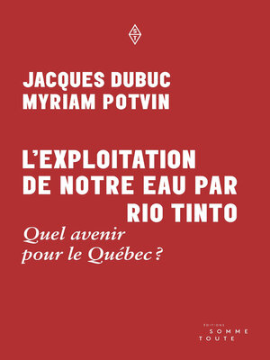 cover image of L'exploitation de notre eau par Rio Tinto